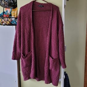 Maroon Soft Duster Sweater